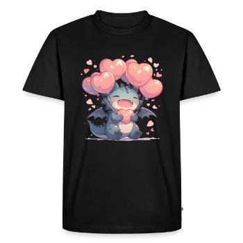 Ballons Dragon Saint-Valentin Dragon Kids - T-shirt Premium bio Homme - noir - Devant - Nico (187cm)