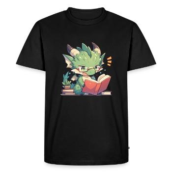 Livre de lecture de dragon école enfants de dragon - T-shirt Premium bio Homme - noir - Devant - Nico (187cm)