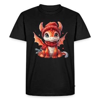 Dragon Noël Dragon Enfants - T-shirt Premium bio Homme - noir - Devant - Nico (187cm)
