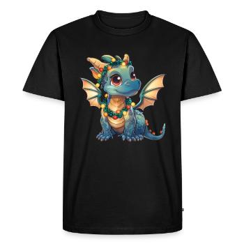 Dragon Noël Dragon Enfants - T-shirt Premium bio Homme - noir - Devant - Nico (187cm)