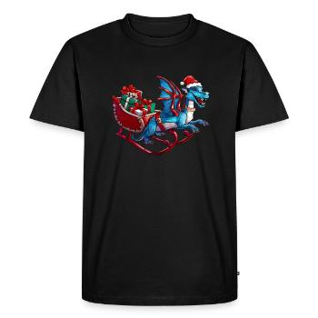 Dragon Noël Dragon Enfants - T-shirt Premium bio Homme - noir - Devant - Nico (187cm)