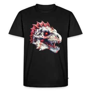 Crâne de dragon Halloween Dragon Enfants - T-shirt Premium bio Homme - noir - Devant - Nico (187cm)