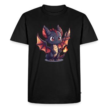 Dragon Devil Halloween Mignon Anime Enfants - T-shirt Premium bio Homme - noir - Devant - Nico (187cm)
