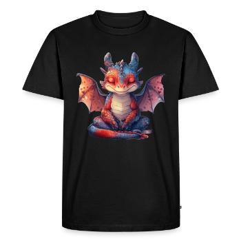 Dragon Kawaii Dragon Enfants - T-shirt Premium bio Homme - noir - Devant - Nico (187cm)