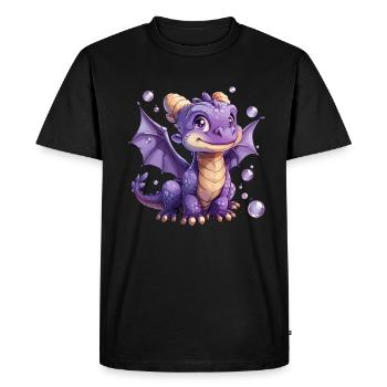 Dragon Kawaii Dragon Enfants - T-shirt Premium bio Homme - noir - Devant - Nico (187cm)
