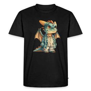 Pyjama Dragon Kawaii Dragon Enfants - T-shirt Premium bio Homme - noir - Devant - Nico (187cm)