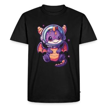 Dragon Astronaute Kawaii Dragon Enfants - T-shirt Premium bio Homme - noir - Devant - Nico (187cm)