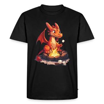 Dragon Guimauves Kawaii Dragon Enfants - T-shirt Premium bio Homme - noir - Devant - Nico (187cm)