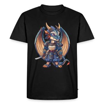 Dragon Samouraï Dragon Japonais Enfants - T-shirt Premium bio Homme - noir - Devant - Nico (187cm)