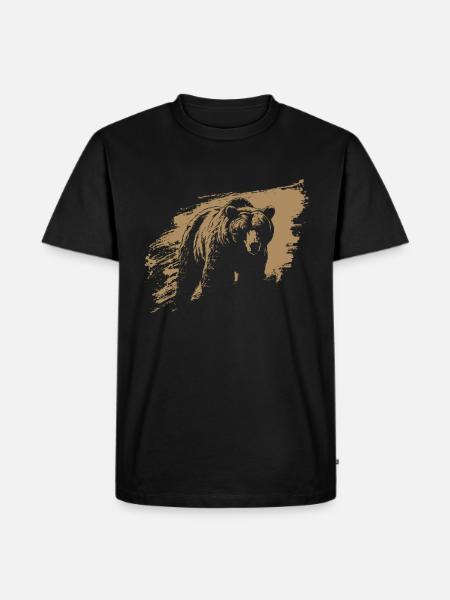 Grizzly Bear Brown Bear - Men's Premium Organic T-Shirt - black