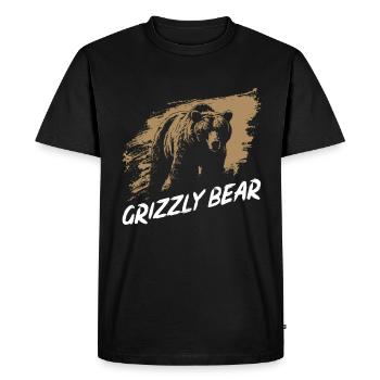 Grizzly Bear Brown Bear - Men's Premium Organic T-Shirt - black - Front - Nico (187cm)
