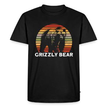 Grizzly Bear Brown Bear - Men's Premium Organic T-Shirt - black - Front - Nico (187cm)