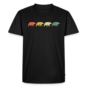 Grizzly Bear Brown Bear - Men's Premium Organic T-Shirt - black - Front - Nico (187cm)