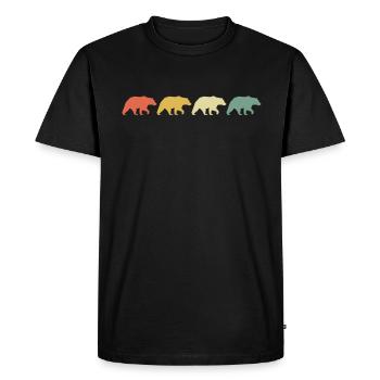 Grizzly Bear Brown Bear - Men's Premium Organic T-Shirt - black - Front - Nico (187cm)