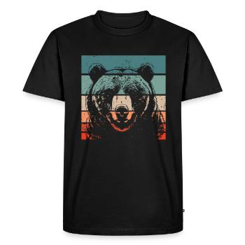 Grizzly Bear Brown Bear - Men's Premium Organic T-Shirt - black - Front - Nico (187cm)