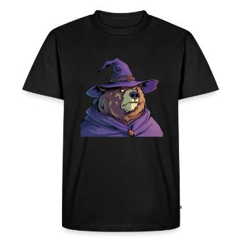 Grizzly Ours Halloween Ours brun - T-shirt Premium bio Homme - noir - Devant - Nico (187cm)