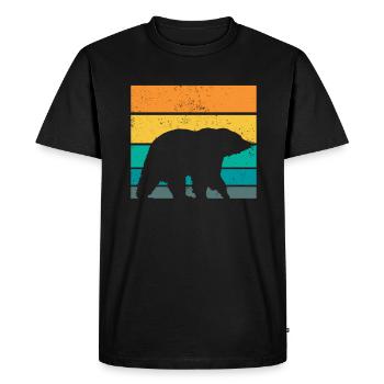 Grizzly Bear Brown Bear - Men's Premium Organic T-Shirt - black - Front - Nico (187cm)