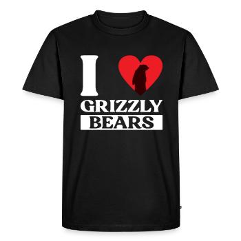Grizzly Bear Brown Bear - Men's Premium Organic T-Shirt - black - Front - Nico (187cm)