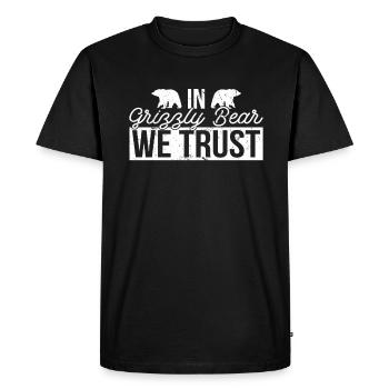 Grizzly Bear Brown Bear - Men's Premium Organic T-Shirt - black - Front - Nico (187cm)