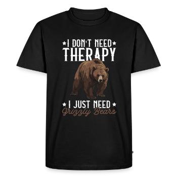 Grizzly Bear Brown Bear Bear - Men's Premium Organic T-Shirt - black - Front - Nico (187cm)