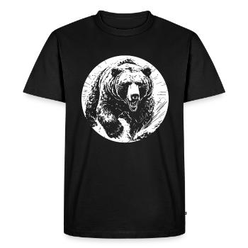 Grizzly Bear Brown Bear - Men's Premium Organic T-Shirt - black - Front - Nico (187cm)