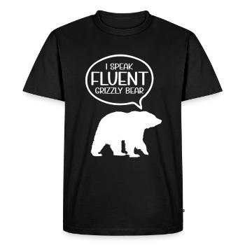 Grizzly Bear Brown Bear - Men's Premium Organic T-Shirt - black - Front - Nico (187cm)
