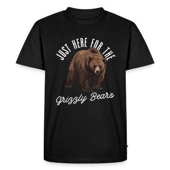 Grizzly Ours brun Ours brun - T-shirt Premium bio Homme - noir - Devant - Nico (187cm)