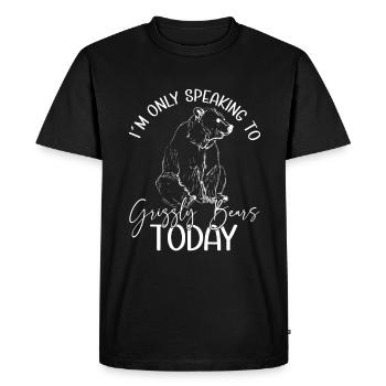 Grizzly Ours brun Ours brun - T-shirt Premium bio Homme - noir - Devant - Nico (187cm)