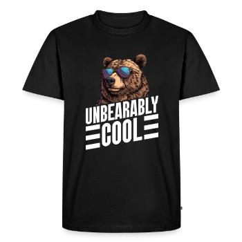 Cool Grizzly Bear Brown Bear Bear - Men's Premium Organic T-Shirt - black - Front - Nico (187cm)