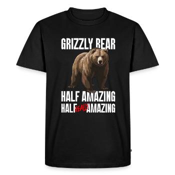 Grizzly Bear Brown Bear Bear - Men's Premium Organic T-Shirt - black - Front - Nico (187cm)