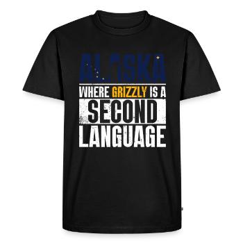 Grizzly Bear Alaska Brown Bear Bear - Men's Premium Organic T-Shirt - black - Front - Nico (187cm)