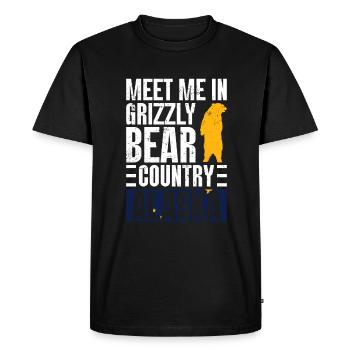 Grizzly Bear Alaska Brown Bear - Men's Premium Organic T-Shirt - black - Front - Nico (187cm)