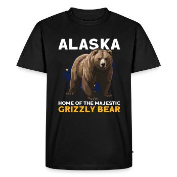 Grizzly Bear Alaska Brown Bear Bear - Men's Premium Organic T-Shirt - black - Front - Nico (187cm)