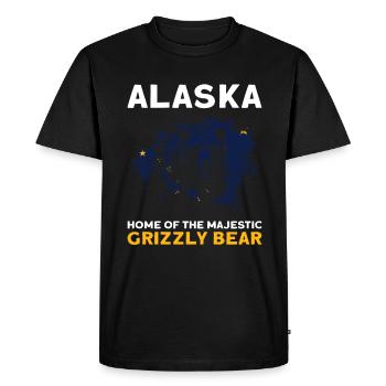 Grizzly Bear Alaska Brown Bear Bear - Men's Premium Organic T-Shirt - black - Front - Nico (187cm)