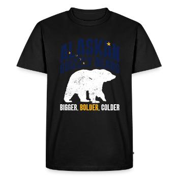 Grizzly Bear Ours brun d’Alaska - T-shirt Premium bio Homme - noir - Devant - Nico (187cm)