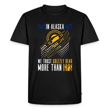 Grizzly Bear Ours brun d’Alaska - T-shirt Premium bio Homme - noir - Devant - Nico (187cm)