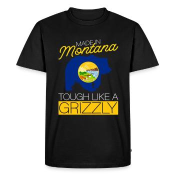 Grizzly Bear Montana Brown Bear Bear - Men's Premium Organic T-Shirt - black - Front - Nico (187cm)