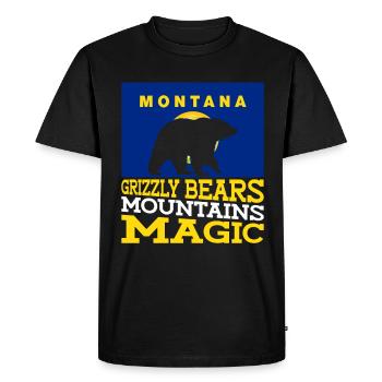 Grizzly Bear Montana Brown Bear Bear - Men's Premium Organic T-Shirt - black - Front - Nico (187cm)