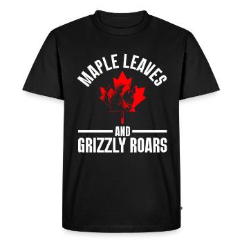 Grizzly Bear Canada Brown Bear Bear - Men's Premium Organic T-Shirt - black - Front - Nico (187cm)