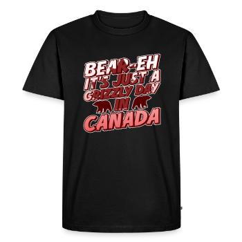 Grizzly Bear Canada Brown Bear Bear - Men's Premium Organic T-Shirt - black - Front - Nico (187cm)