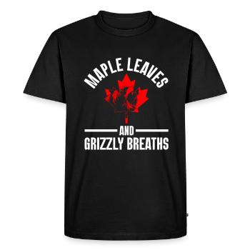 Grizzly Bear Canada Brown Bear Bear - Men's Premium Organic T-Shirt - black - Front - Nico (187cm)