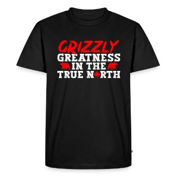 Grizzly Bear Canada Brown Bear Bear - Men's Premium Organic T-Shirt - black - Front - Nico (187cm)