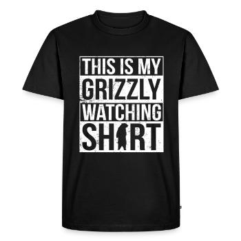 Grizzly Ours brun Ours brun - T-shirt Premium bio Homme - noir - Devant - Nico (187cm)
