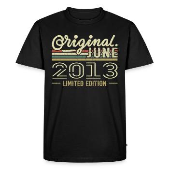 June 2013 Birthday June 2013 - Born in June 2013 - Men's Premium Organic T-Shirt - black - Front - Nico (187cm)