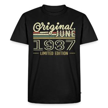 June 1987 Birthday June 1987 - Born in June 1987 - Men's Premium Organic T-Shirt - black - Front - Nico (187cm)