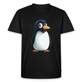 Pingouin Kawaii Pingouin mignon - T-shirt Premium bio Homme - noir - Devant - Nico (187cm)