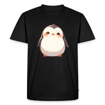 Penguin Kawaii Penguin Cute - Men's Premium Organic T-Shirt - black - Front - Nico (187cm)