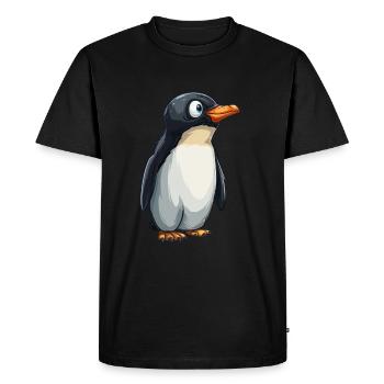 Penguin Kawaii Penguin Cute - Men's Premium Organic T-Shirt - black - Front - Nico (187cm)
