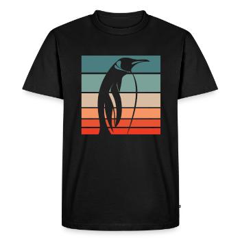 Penguin Kawaii Penguin Cute - Men's Premium Organic T-Shirt - black - Front - Nico (187cm)