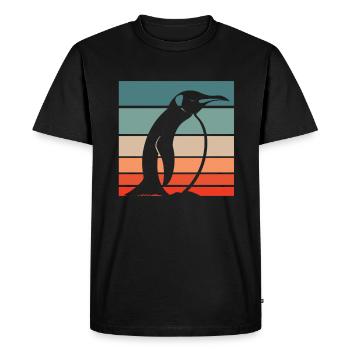 Penguin Kawaii Penguin Cute - Men's Premium Organic T-Shirt - black - Front - Nico (187cm)